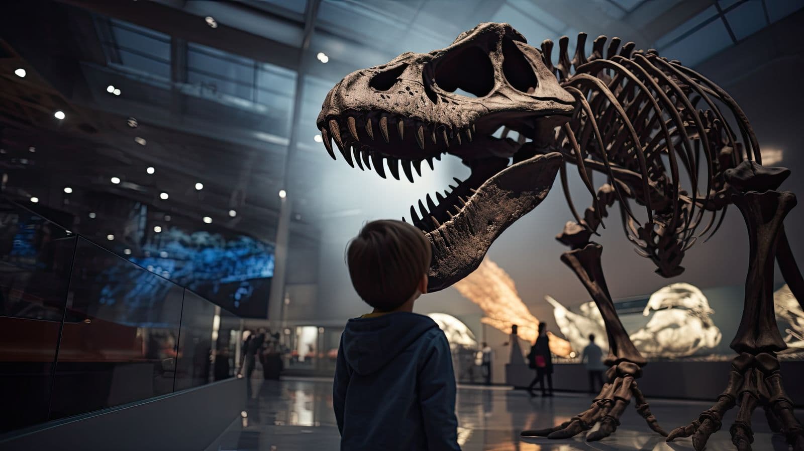 Museum dinosaur gallery representing the cultural institutions Landmark Logix advises