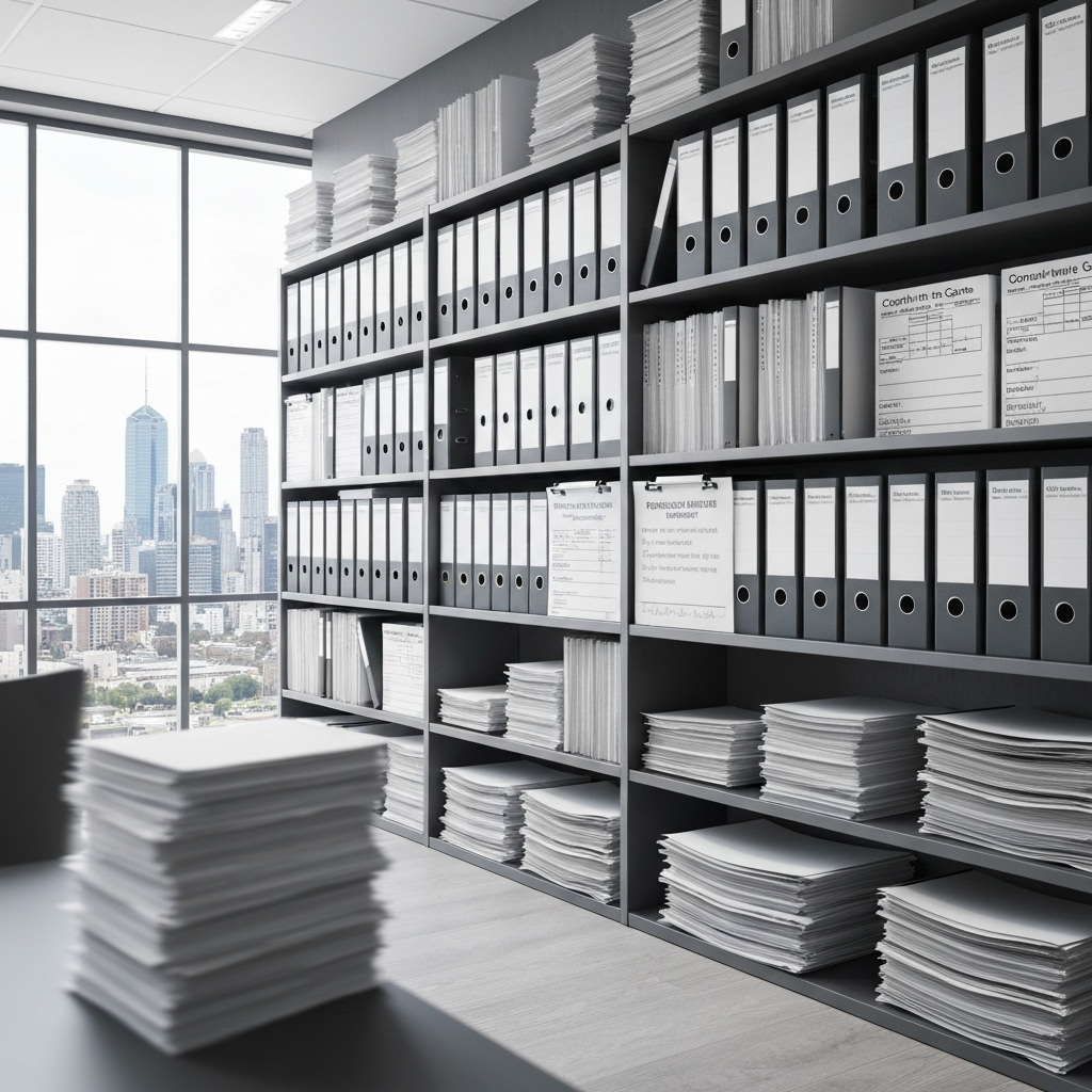 Regulatory compliance documentation and permitting process with building code review materials